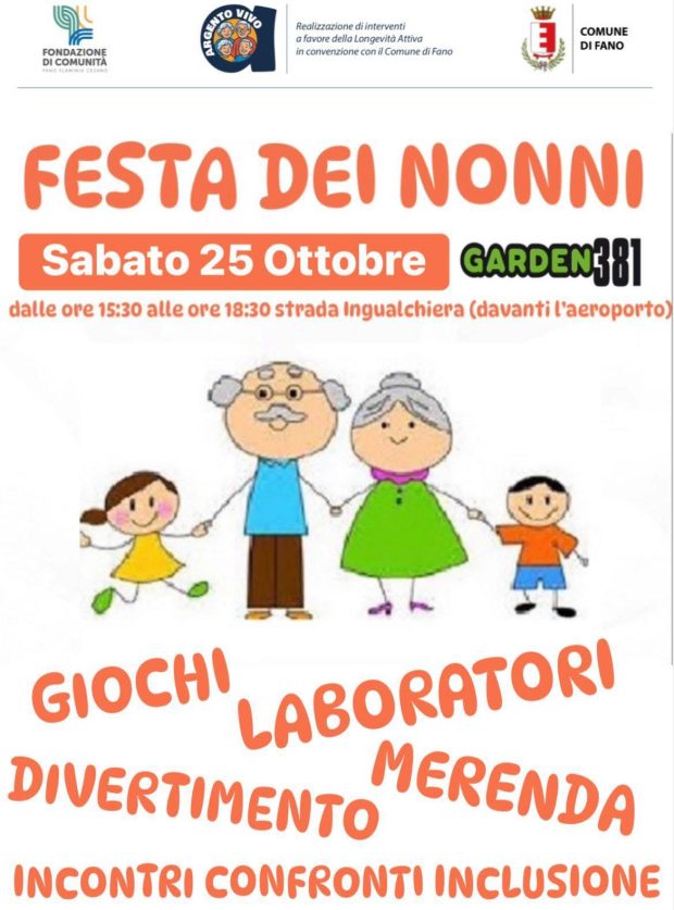 A Fano sabato 25 Ottobre la “Festa dei Nonni”