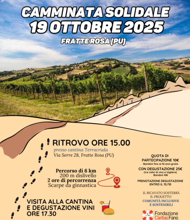 Fano, al via la quarta edizione della “Camminata Solidale”