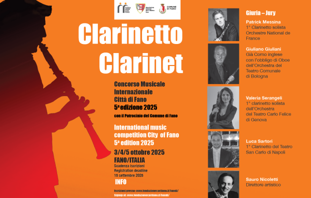 Fano ospita la quinta edizione del Concorso internazionale di clarinetto