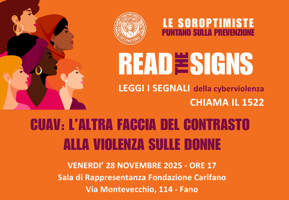 Giornata per l’eliminazione della violenza contro le donne: Soroptimist Fano organizza un convegno il 28 novembre