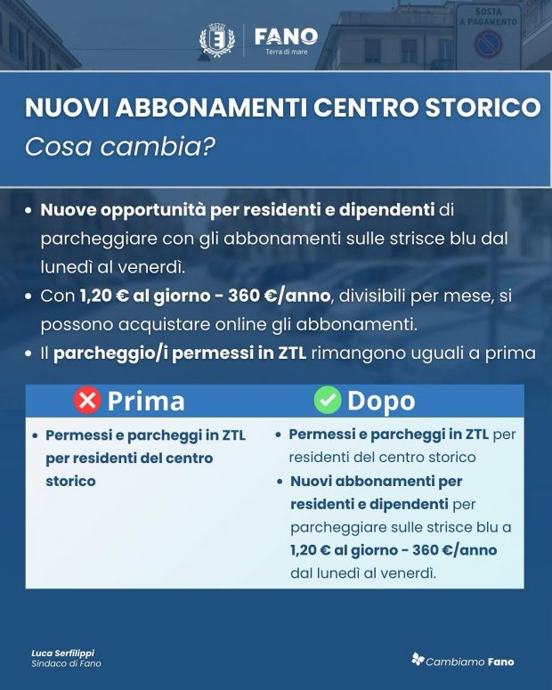 Comitato residenti centro storico di Fano chiede un miglioramento del nuovo assetto su parcheggi e varchi ZTL