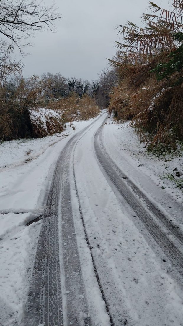 Fano, viabilità in fase di ripristino dopo la nevicata del 6 gennaio
