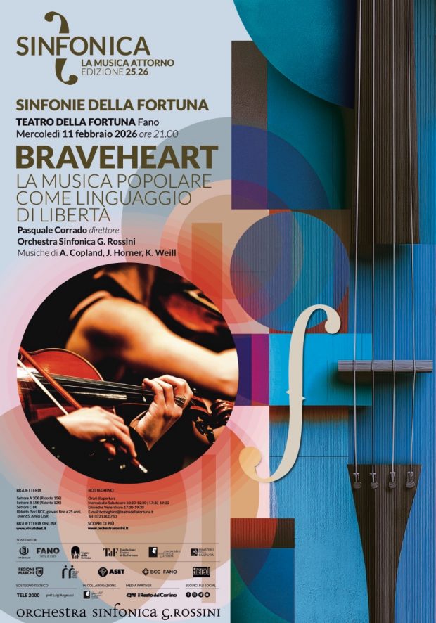Nuovo appuntamento dell’Orchestra sinfonica Rossini a Fano con Braveheart