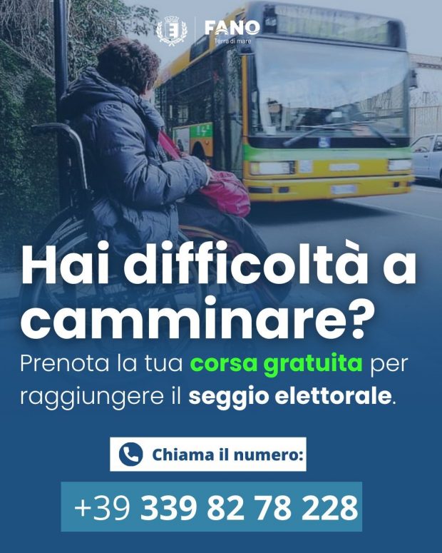 Referendum di domenica 22 e lunedì 23 marzo: a Fano aperture straordinarie dell’Ufficio elettorale e servizio di trasporto dedicato