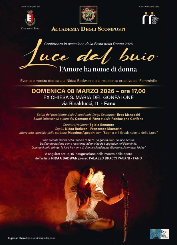 L’Accademia degli Scomposti organizza Luce dal buio. L’8 marzo l’Amore ha nome di donna