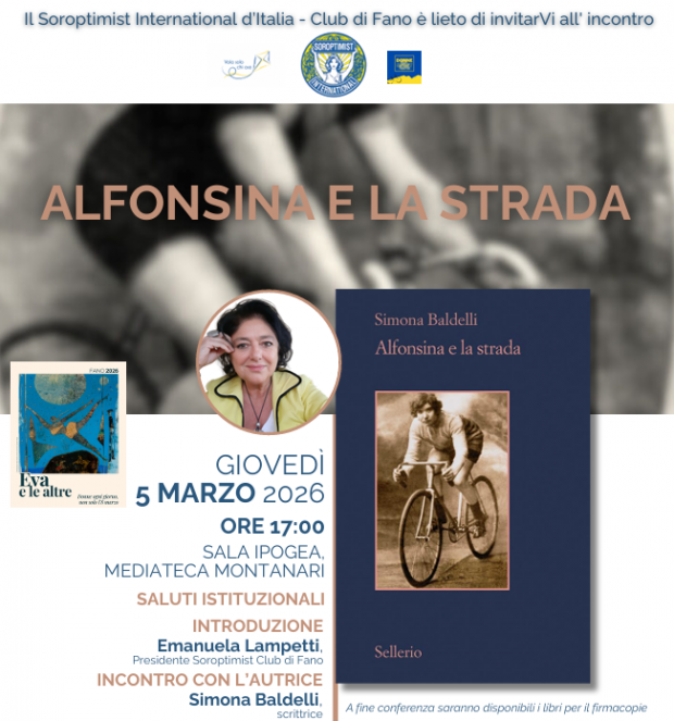 Fano, alla Memo la presentazione del libro “Alfonsina e la Strada”