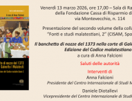 Fano, presentazione del volume: “Il banchetto di nozze del 1373 nella corte di Galeotto I Malatesti”