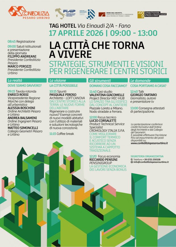 Rigenerazione dei centri storici, a Fano il confronto con Regione Marche e Ordini professionali