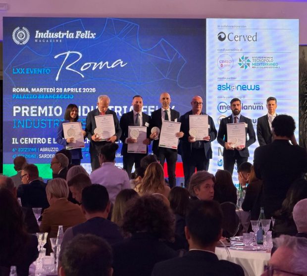 Aset Spa tra le eccellenze italiane: premiata a Roma da Industria Felix