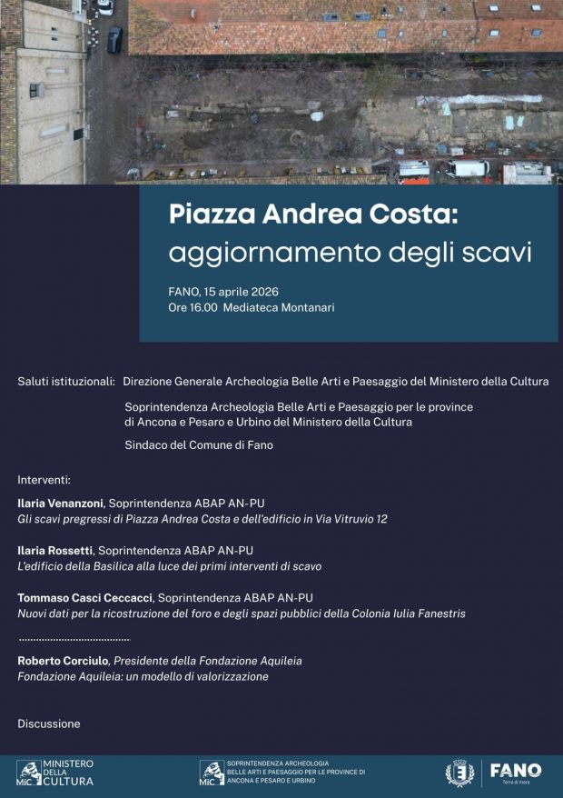 Scavi alla Basilica di Vitruvio di Fano, il 15 aprile alla Memo aggiornamento pubblico sugli scavi