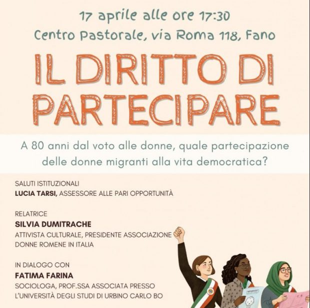 Il diritto di partecipare: a Fano un incontro sul ruolo delle donne migranti nella democrazia