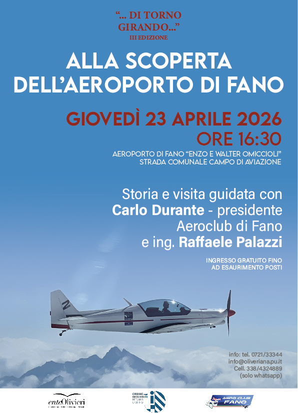 Di torno girando si prepara al decollo: secondo appuntamento a Fano per la rassegna di Ente Olivieri e Ordine Ingegneri