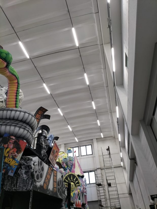 Fano, capannoni dei carri di Carnevale: concluso anche il Relamping  