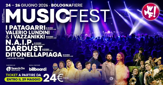 Il Web marketing Music Fest a Bologna annuncia: Ditonellapiaga, Dardust e Patagarri tra gli artisti sul palco